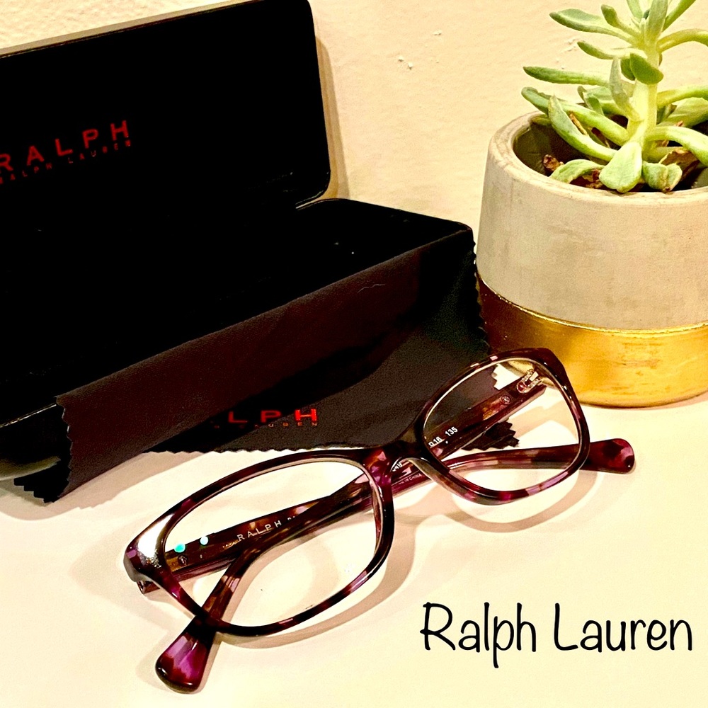 Ralph Lauren Purple Prescription Glasses w Case